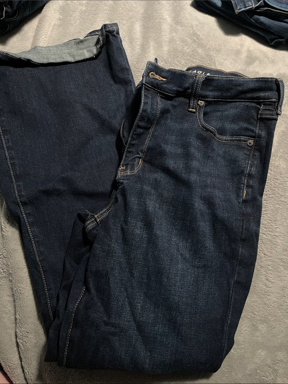 American Eagle Outfitters Dark Blue Wide Leg Jeans